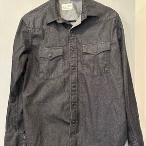 West Major Black Western Shirt - Small